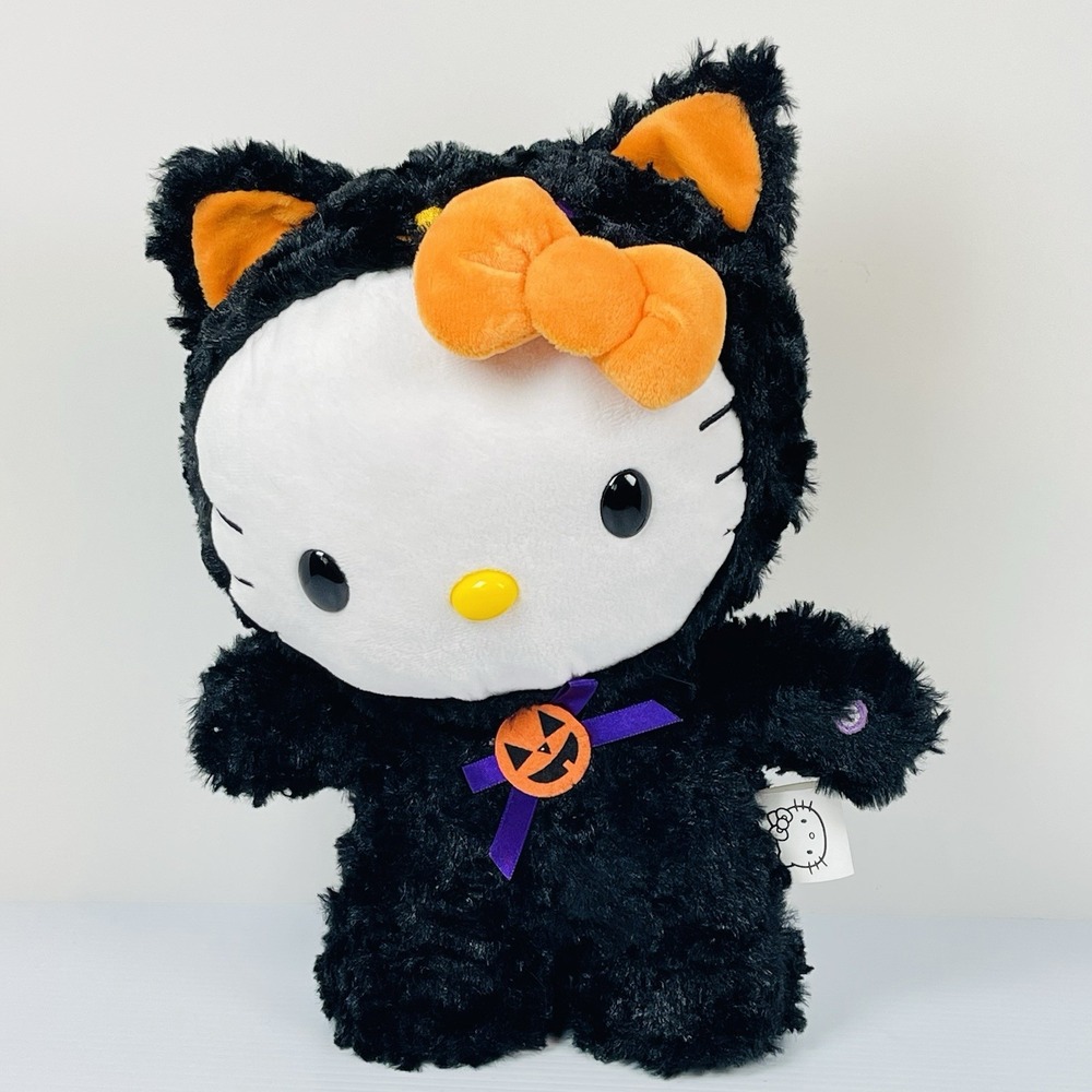 HELLO KITTY Halloween Plush Greeter‎ Black Cat Sanrio Gemmy
